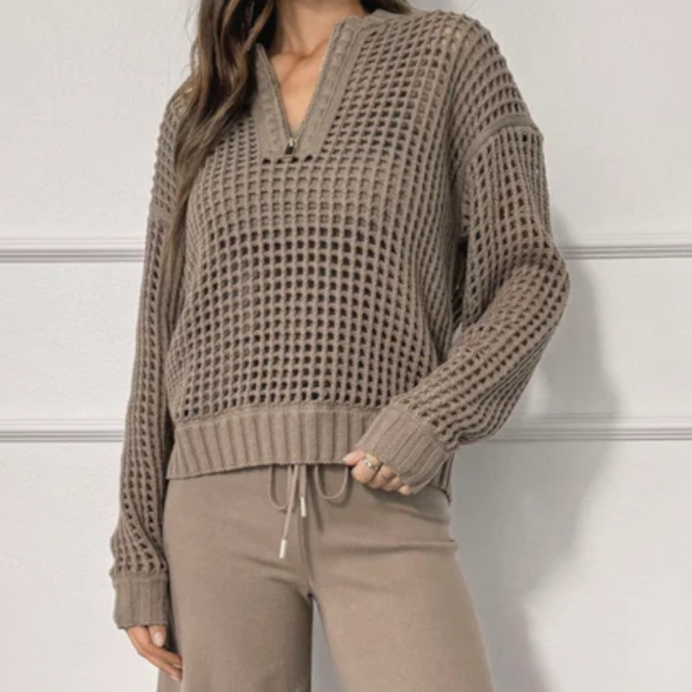 NWT Splendid x @CellaJaneBlog Quarter Zip Sweater